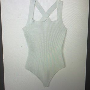 NWT Abercrombie and fitch halter crossback bodysuit - mint green